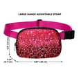 thumbnail image 2 of WIRESTER Waist Pack for Women Men, Belt Crossbody Bag, Canvas Sports Waist Bag Casual Fashion - Hot Pink Glitter Sparkle With Black Pink Glitter Leopard, 2 of 7