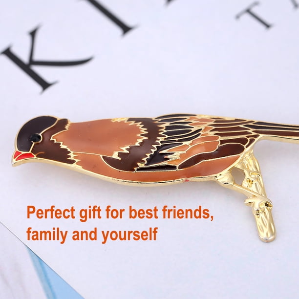 Broche Vintage Oiseau - Métal Cuivre - Bijouterie Fantaisie - Neuve