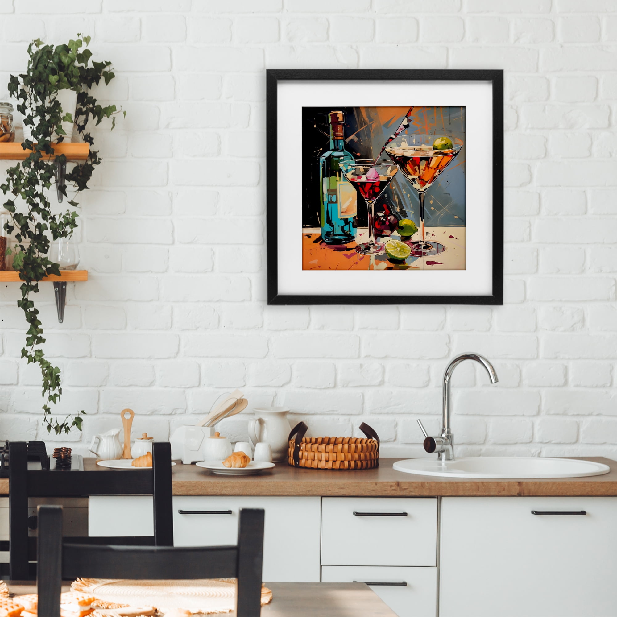 Stupell Industries Every Sip of Martini Night Black Framed Print Under Glass, design by Lazar Studio
