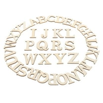 Amosfun Wood Cutout Letters Wooden Letter Cutouts Beige 100Pcs