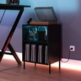 thumbnail image 2 of Costway Record Player Stand Turntable Stand with Vinyl Storage Holder & Shelf Table Black Black, 2 of 10