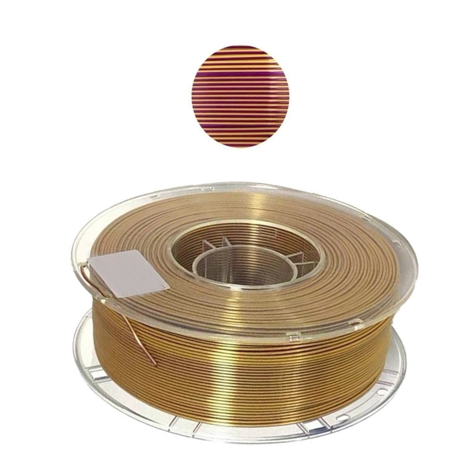Dual Color 3D Printer Filament, Creativity Mixed Colors Silk-like PLA, Dimensional Accuracy 1.75mm +/- 0.02mm, Easy-to-Print, 1KG