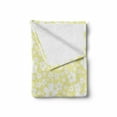 thumbnail image 2 of Floral Soft Flannel Fleece Throw Blanket, Graphic Daisy Blossoms Design on Yellow Background Spring Flowers Artwork, Cozy Plush for Indoor and Outdoor Use, 50" x 70", Yellow and White, by Ambesonne, 2 of 6