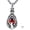 Cat, variant on 925 Sterling Silver Cat Urn Necklace for Ashes - Teardrop Red Crystal Cremation Jewelry for Pet Loss - Vintage Cat Memorial Keepsake Pendant for Women, 22+2 Inch Chain
