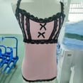 thumbnail image 5 of Weikingp Lace Trim Tank Top Camisole Tops for Women Fitted Tank Tops for Women Lace Corset Tops for Women Undershirts for Women Sleeveless Summer Going Out Tops Red L, 5 of 5