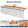 thumbnail image 3 of 48-Inch Heavy Duty Landscape Rake for Tractor, ATV, UTV – 20 Spring Steel Tines, 2" Receiver Hitch, Powder-Coated for Pine Straw,, 3 of 24