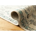 thumbnail image 5 of SAFAVIEH Classic Vintage Dimitri Floral Bordered Polyester Runner Rug, Grey/Turquoise, 2'3" x 8', 5 of 9