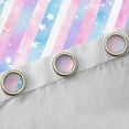 thumbnail image 4 of Feelyou Dreamy Rainbow Print Blackout Curtains Set of 2 (52x84 Each) for Child, Watercolor Stripes Lines Window Curtains, Cartoon Stars Curtains and Drapes, Living Room Curtains Decor, 4 of 6