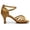 Khaki, variant on Women's Latin Dance Shoes, Satin Cross Strap Low Heel Sandals, Professional Salsa Ballroom Practice Footwear for Performance, Daily Brown 34