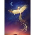 thumbnail image 1 of Juego de pintura de diamante 5D de 30x40 cm para niños: El fénix corre hacia la luna, bordado de diamantes, juego de pintura de lienzo de piedra de cristal, ideal para decoración de paredes del hogar, 1 of 5