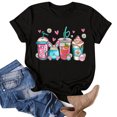 thumbnail image 4 of YDLCAFD Débardeurs pour Femmes Blouse Décontractée pour Femmes Chemises Imprimées Jour de Pâques Col Rond Manches Courtes Tee Tops Tunique Chemises Amples pour Femmes Chandails en Molleton pour Dames, 4 of 4