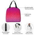 thumbnail image 3 of Bingfone Light Purple Glitter Print Lunch Bag Insulated Lunch Box, Small Leakproof Cooler Food Lunch Containers Reusable High Capacity Lunch Tote Bags for Work, Travel, Outdoor, 3 of 5