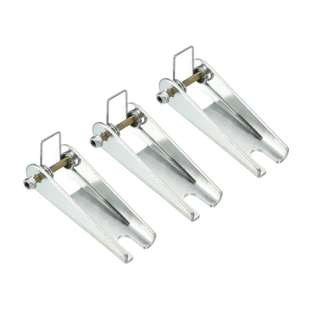 Unique Bargains 3 Inch Hook Safety Latch Kit, Metal Towing Hitch Replacement, Silver, 3 Pack