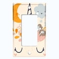 thumbnail image 5 of Metal Light Switch Plate Cover Magical Orange Rainbow Unicorn UNI010, 5 of 13