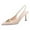 Nude Pink, variant on Women Classic Slingback Metallic Triangle Sleek Pumps Pointed Closed Toe Stiletto High Heels Sandals Sexy Office Dress Shoes Size 5 Silver