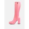 thumbnail image 4 of PRESTO Pink Stretchable Satin Long Boot, 4 of 6