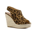 thumbnail image 1 of BLISSFUL STEP Women's Espadrilles Platform Heel Wedges Sandals Leopard 9, 1 of 7