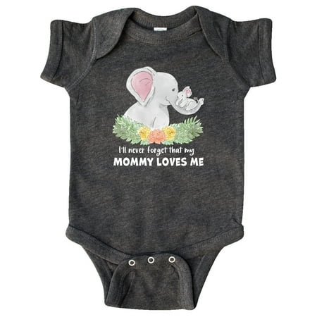 

Inktastic I ll Never Forget That my Mommy Loves Me Cute Elephants Gift Baby Boy or Baby Girl Bodysuit