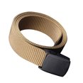 thumbnail image 4 of Men Solid Color Steel Buckle Nylon Woven Inner Belts Hypoallergenic Adjustable Waist Band, 4 of 5