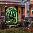 thumbnail image 4 of 1pc 2D flat Halloween tombstone design flag in luminous colors - versatile decoration for indoor and outdoor, suitable for garden and patio Halloween decoration, Halloween home decoration, 4 of 5