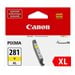 Canon CLI-281 Y XL - 8.3 ml - Taille XL - Jaune - original - Réservoir d'Encre - pour PIXMA TR7520, TR7620, TR8620, TS6220, TS6320, TS702, TS8220, TS8320, TS9520, TS9521 – image 3 sur 3