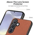 thumbnail image 3 of Designed for Samsung Galaxy S21 Plus Classic Case, Slim Leather Luxury Business PU Non-Slip Texture Grip Shockproof Bumper Protective Phone Cover Men Women For Samsung Galaxy S21 Plus,Brown, 3 of 9