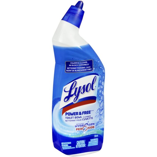 Lysol Toilet Bowl Cleaner, Power and Free, 710 ml, Hydrogen Peroxide
