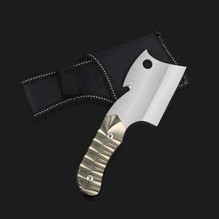 Survival Camping Cleaver Knife with Sheath Fixed-Blade Hunting Knife  7.4” x 2.3”
