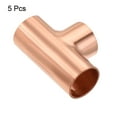 thumbnail image 3 of Uxcell Tee Copper Fitting 3 Way Welding Joint for HVAC Air Conditioner 1/2 Inch 5, 3 of 5