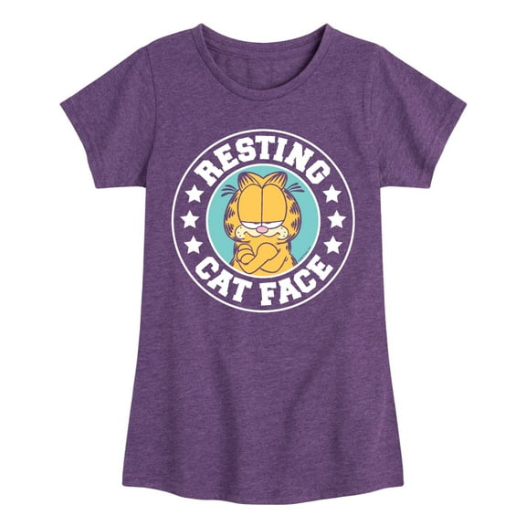 Garfield - Resting Cat Face - Toddler And Youth Girls Short Sleeve Graphic T-Shirt