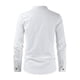 thumbnail image 5 of Blusa y camisa de manga larga con cuello vuelto para hombre, de lino sintético, con botones y manga larga, estilo deportivo informal para playa, blusa de lino para hombre, 5 of 7