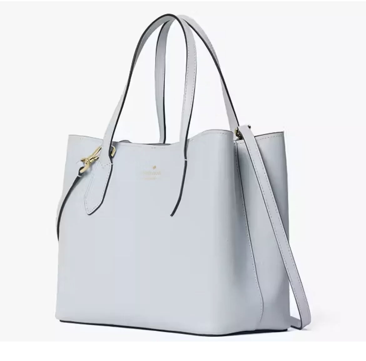 Kate Spade Harper Pale Sapphirine Leather Satchel Crossbody Tote
