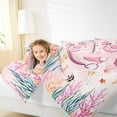 thumbnail image 4 of Manfei Ocean Animal Axolotl Full Size Comforter Sets,Pink Salamander Bedding Comforter Set,Colorful Ocean Coral Bedding Sets For Girls Boys,Luxury Bedroom Decor Reversible,3 Pieces, 4 of 8