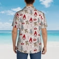 thumbnail image 3 of Lsque Cartoon Santa and Reindeer pattern Hawaiian Shirt for Men, Unisex Summer Beach Casual Short Sleeve Button Down Shirts-3X-Large, 3 of 9