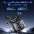 thumbnail image 3 of Auriculares inalámbricos Haqquio T10 Bluetooth 48 h IPX7 negros, 3 of 8