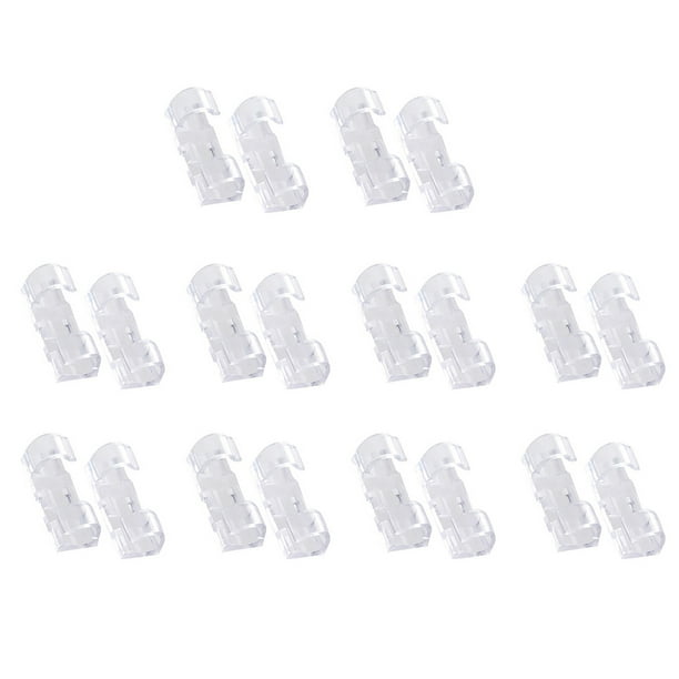 Injueey Clips de Cable de 20 piezas, soporte de caída de Cable de gestión de Cables ABS, organizador autoadhesivo resistente al desgaste, Clip de Cable Type6 NO6