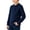Blue, variant on Lmnyox Sweaters for Kids Fall Winter Solid Color Button Crew Neck Pullover Long Sleeve Knitted Sweater Tops