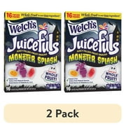 (2 pack) Welch's Juicefuls Monster Splash Soft Fruit Snacks, .5 oz, 16 Count