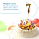 thumbnail image 4 of Wosthever Pastel Número Forma Pasteles Decoración Sin humo Tealights Accesorios de vacaciones Celebraciones Props Velas de cumpleaños Oro 7 Type3 NO3, 4 of 6