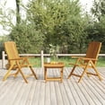 thumbnail image 2 of vidaXL Patio Furniture Set Outdoor Patio Table and Chair Set Solid Wood Teak, 2 of 16