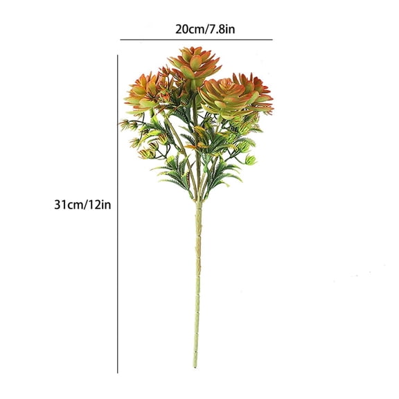 12 Inch Artificial Succulent Pick, Plastic Faux Plant for Home Garden Patio Arrangement Decor