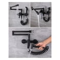 thumbnail image 3 of 100%Solid Brass Deck Mounted With Spray Gun Double-Jointed Pot Filler Kitchen Sink Faucet Cold OR Heat Water Tap ,Easy to Install, 3 of 6