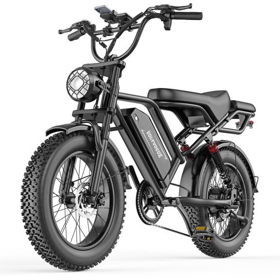 VOLTVOGUE BK-20 Adult Electric Bike, 1500W Brushless Motor, 20" Fat Tire 48V 960Wh Ebike, 31MPH Top Speed Dual Suspension