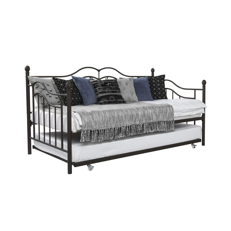 DHP Tokyo Metal Daybed and Trundle Twin Twin Bronze