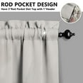 thumbnail image 3 of Mushroom (64) Kitchen Curtains - Vintage Tier Curtains for Bathroom Living RV Rod Pocket Window Drapes 36 Inch 2 Panels Set 27.5"x39" Window Treatment Tiers, 3 of 4