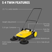 Karcher S 4 Twin, Push Sweeper, 5.25 Gallon, Outdoor Walk-Behind Street Sweeper