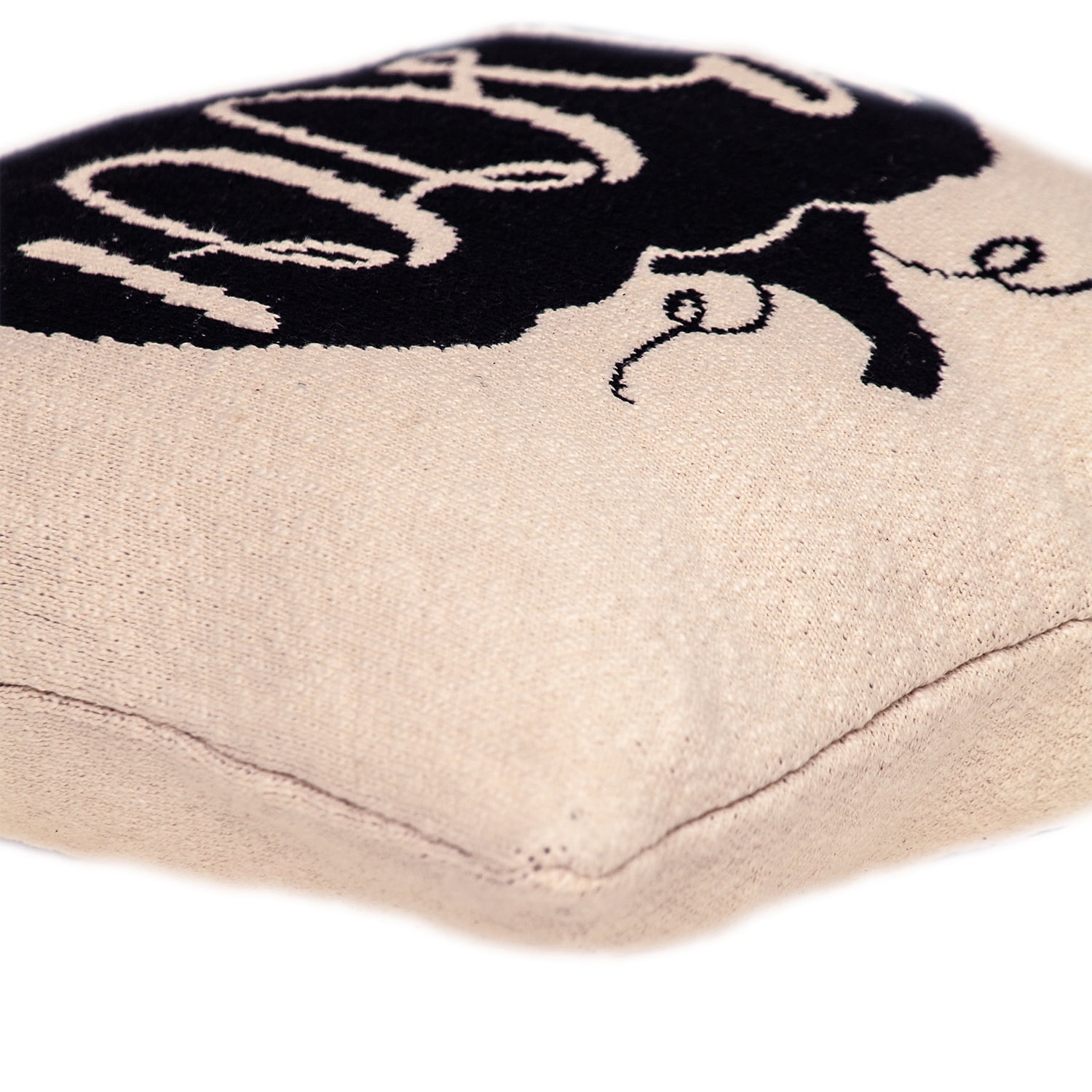 Parkland Collection Baby 20x20" Pumpkin Cotton Throw Pillow in Off White/Cream