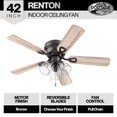 thumbnail image 3 of Ventilador de Techo Portage Bay Renton 107 cm Bronce Interior LED, 3 of 9