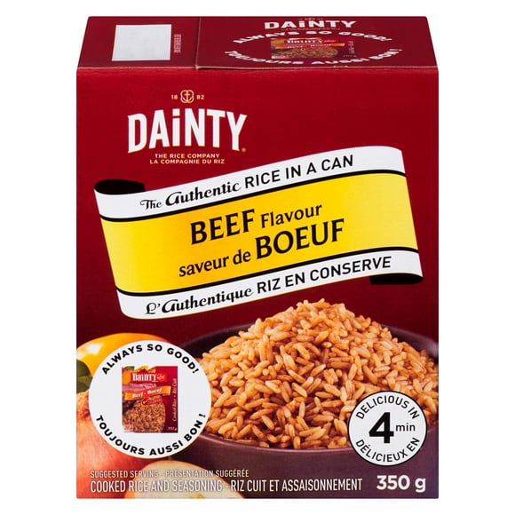 Dainty Cooked Rice - Beef Flavour, Beef flavour rice