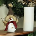 thumbnail image 2 of 9" White and Red Snowman with Hat Christmas Tabletop Figure, 2 of 2